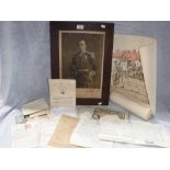 A SIGNED PHOTOGRAPH OF 'Captain Robert Falcon Scott RN' and printed ephemera including Home Guard