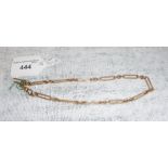 A 9CT YELLOW GOLD FANCY ELONGATED ALBERT LINK CHAIN