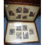 CHARLES BIRD 1856-1916: Twelve etchings of Bristol (in two oak frames) with a collection of pictures