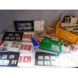 A COLLECTION OF ASSORTED STAMPS AND FIRST DAY COVERS from Jersey and Guernsey