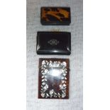 A MOTHER-OF-PEARL AND TORTOISESHELL CARD CASE and similar items