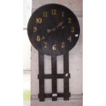 AN EARLY 20TH CENTURY 'MISSION STYLE' NEWHAVEN CLOCK CO WALL CLOCK