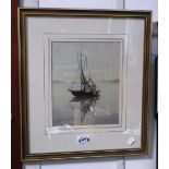 L AYRES: A WATERCOLOUR OF A FISHING BOAT