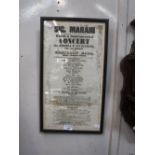 A 19TH CENTURY CONCERT POSTER, 'Sig Marani' at the Templars' Hall