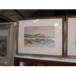 D WATTS: 'LENDALFOOT NEAR GIRVAN' watercolour and two similar works (3)