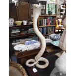 TAXIDERMY: A COBRA, 23" high