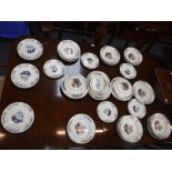 A 19TH CENTURY DAVENPORT 'STONE CHINA' DINNER SERVICE with floral and gilt decoration and a