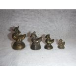 A SELECTION OF BURMESE HINTHA BIRD 'OPIUM' WEIGHTS