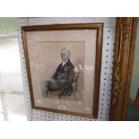 JOHN TENNIEL: A watercolour portrait of The Rev John Rush, signed and dated 1844