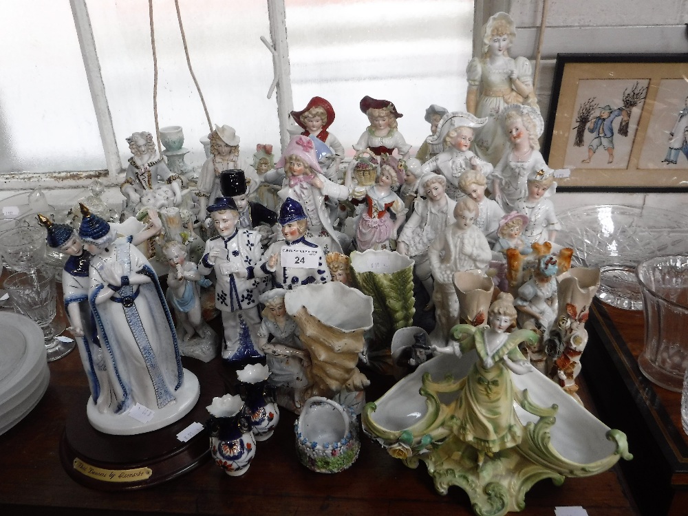 A LARGE COLLECTION OF VICTORIAN AND LATER GERMAN FIGURINES and similar ornaments