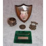 A COLLECTION OF GOLFING TROPHIES AND MEDALS including Rochester Golf Club, 1901, Lord Reading Cup,