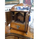 AN OAK SMOKER'S CABINET