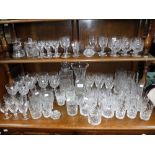 A COLLECTION OF CUT DRINKING GLASSES and similar glassware