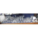A LARGE COLLECTION OF DRINKING GLASSES and glassware