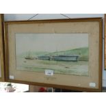 W M BIRCHALL: ''Britannia' and 'Hindustan', Dartmouth'', watercolour, signed and dated 1918