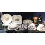 A 19TH CENTURY PART DESSERT SERVICE decorated with buildings, a Continental part teaset and