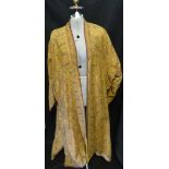 VINTAGE: AN INDIAN STYLE HOUSECOAT, with all over paisley decoration