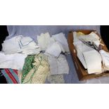 A COLLECTION OF VINTAGE TABLE CLOTHS and similar items