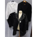 A 'YARMOUTH' PVC JACKET, a Naval Academy Prep School tunic, a white cotton painter's jacket and a