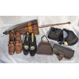 A PAIR OF VINTAGE LOTUS 'CITY GIRL' SHOES, a 'New York Creation' hat and other accessories