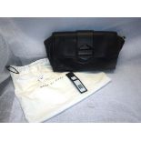 'MARC BY MARC JACOBS': A lambskin black leather clutch bag with dust bag and original purchase tags