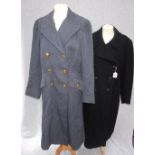 A WREN'S (W.R,N.S) COAT, size 9 by J Compton & Sons and Webb Ltd and a military coat with 48th