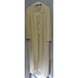 'WORTH BOUTIQUE': A CHAMPAGNE COLOURED RAW SILK LONG EVENING COAT
