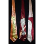 BROCKS, INDIANAPOLIS : A 1940'S AMERICAN TIE with Oriental motifs and two others similar