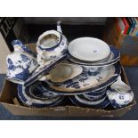 A COLLECTION OF BOOTHS 'REAL OLD WILLOW' DINNER WARE