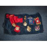 A COLLECTION OF ' RAOB' BUFFALO MEDALS including a silver gilt and enamelled medal and others