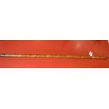 A VICTORIAN SECTIONAL WALKING STICK,the first section with a pencil, the second an ink pen