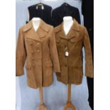 FRANK BRYAN, LEATHERCRAFT: A LIGHT BROWN SUEDE THREE QUARTER LENGTH JACKET, one other similar jacket