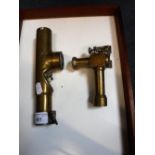 TWO BRASS SIGHTS, one impressed 'Light, Aiming, Post, M41' (2)