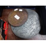 A COLLECTION OF STEEL DISCS for musical boxes , 8.75'' and 5.75''