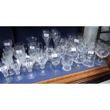 A COLLECTION OF GLASSES WITH VINE LEAF ETCHED DECORATION and similar drinking glasses