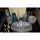 A COLLECTION OF CRYSTAL ANIMALS, decanters and similar glassware