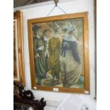 IN THE MANNER OF GINO SEVERINI: An oil on canvas study of five clowns, signed top right 'A