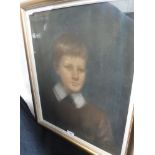 A VICTORIAN PASTEL PORTRAIT OF A BOY, signed 'S Birch' (probably Sarah Birch)