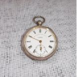 A GENTLEMAN'S SILVER OPEN-FACE POCKET WATCH the dial inscribed 'J.G. Graves, Sheffield'