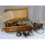 A WALKERS EXCELSIOR IV LOG in original fitted box and two vintage pairs of headphones