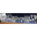 A LARGE QUANTITY OF DRINKING GLASSES