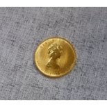 AN ELIZABETH II CANADIAN FINE GOLD 1OZ COIN, dated 1980