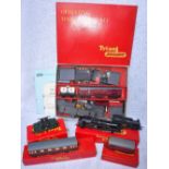 TRI-ANG RAILWAYS; AN 00 GAUGE 'OPERATING MAIL COACH SET' (boxed), an operating pantograph (boxed)