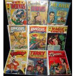 A COLLECTION OF VINTAGE AMERICAN COMICS, 'Young Heroes' No 35 and No 37, 'Mel Allen Sports