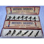 BRITAINS SOLDIERS; REGIMENTS OF ALL NATIONS', 'British Infantry in Action' set of seven charging