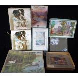 FOUR VICTORIAN 'HAPPY TIMES PUZZLE PICTURES' with matching printed sheets, note box is there but