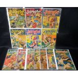 FICTION HOUSE MAGAZINES: A collection of thirteen vintage comics, 'Jungle Comics' 161 Winter, 73