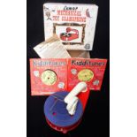 LOUIS MARX & CO LTD: A VINTAGE 'LUMAR' MECHANICAL TOY GRAMOPHONE, with original box, instructions