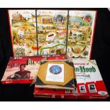 A VINTAGE 'BEN-HUR' BOARD GAME, circa 1959, a similar era 'Robin Hood' game, a World War II