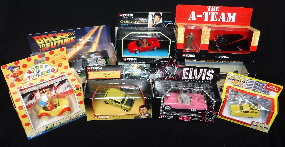 CORGI: 'THE 'A' TEAM VAN', James Bond 007 Ferrari 355, 'Back to the Future' Delorean Time machine